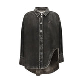 The Attico Black Denim Shirt