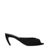 The Attico Black Fabric Flat Sandals - Sandals