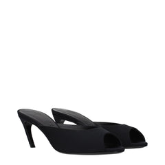 The Attico Μάυρα Υφασμάτινα Flat Sandals - Σανδάλια