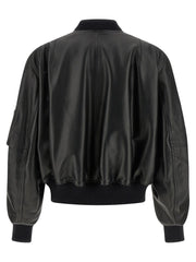 The Attico Black Lamb Leather Leather Jacket - IT38