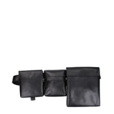 The Attico Black Leather Backpack