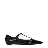 The Attico Black Leather Ballet Flats