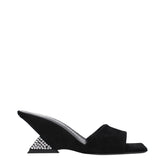 The Attico Black Leather Platforms - Sandals