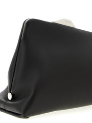 The Attico Black Leather Shoulder Bag