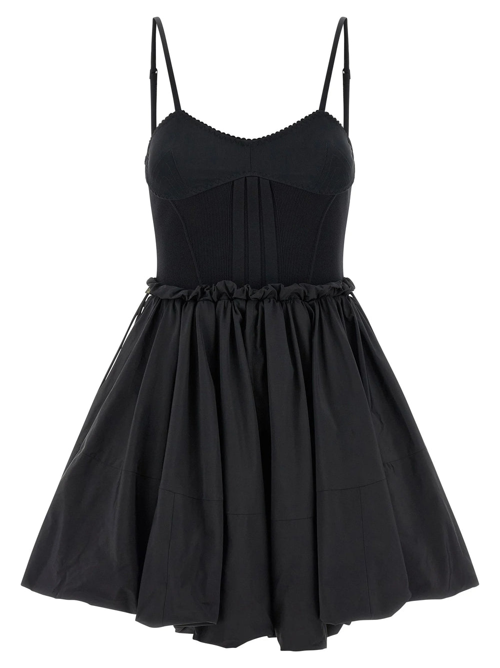 The Attico Black Polyamide Short Dress