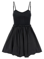 The Attico Black Polyamide Short Dress