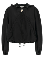 The Attico Black Polyester Bomber