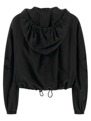 The Attico Black Polyester Bomber