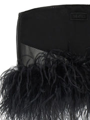 The Attico Black Polyester Long Skirt - IT42