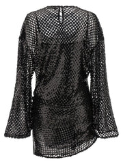 The Attico Black Polyester Short Dress - IT38