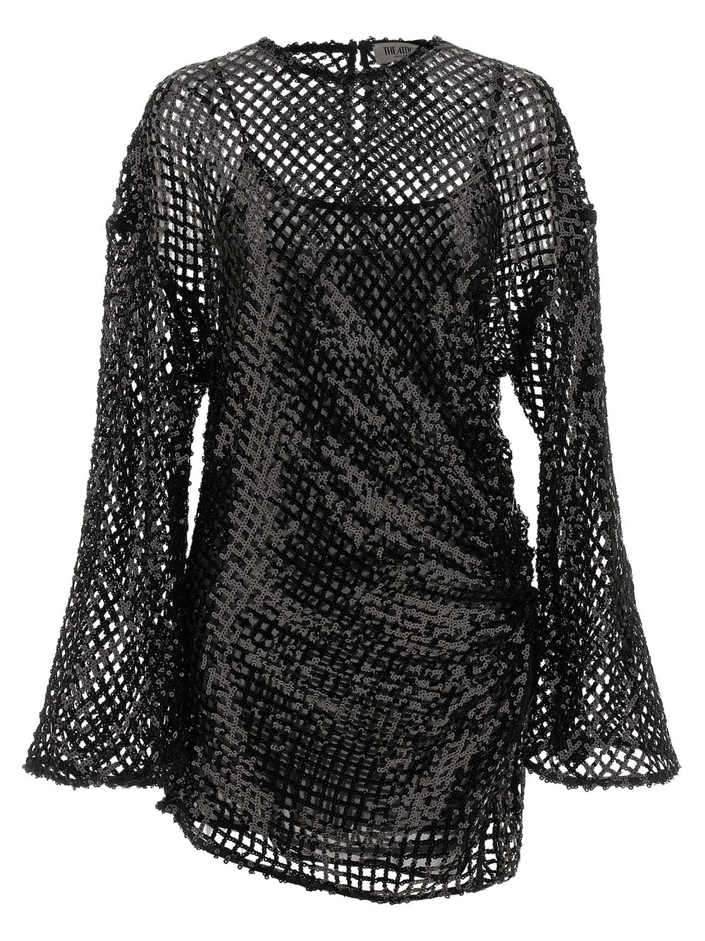 The Attico Black Polyester Short Dress - IT38