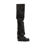 The Attico Black Polyurethane Over The Knee