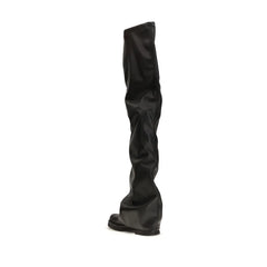 The Attico Black Polyurethane Over The Knee