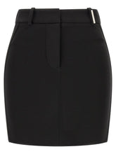 The Attico Black Viscose Long Skirt