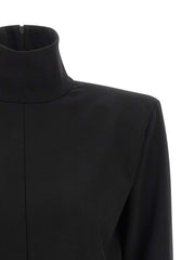 The Attico Black Viscose Short Dress
