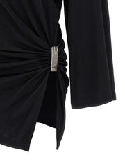 The Attico Black Viscose Short Dress - IT40