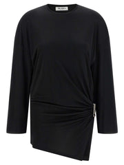 The Attico Black Viscose Short Dress - IT40