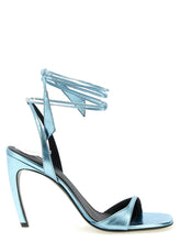 The Attico Blue Calfskin Stiletto Heel Sandals