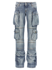 The Attico Blue Cotton Jeans Denim