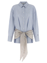 The Attico Blue Cotton Short Dress - IT40