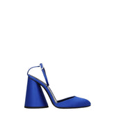 The Attico Blue Satin Platforms