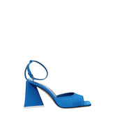 The Attico Blue Satin Stiletto Heels Sandals - Sandals