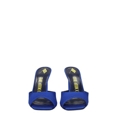 The Attico Blue Satin Stiletto Heels Sandals