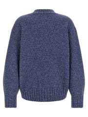 The Attico Blue Virgin Wool Cardigan