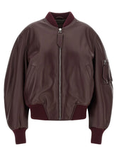 The Attico Bordeaux Lamb Leather Leather Jacket