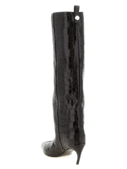 The Attico Bottines hautes en cuir bovin marron