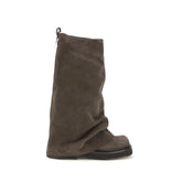The Attico Brown Calf Leather Bos Taurus Boots