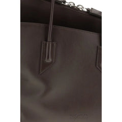 The Attico Brown Calf Leather Bos Taurus Shoulder Bag