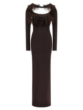The Attico Brown Viscose Long Dress