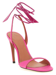 The Attico Fuchsia Leather Stiletto Heel Sandals - EU39/US9