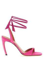 The Attico Fuchsia Leather Stiletto Heel Sandals - EU39/US9