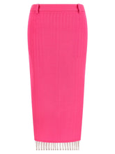 The Attico Fuchsia Virgin Wool Midi Skirt - IT38