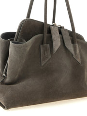 The Attico Gray Bovine Leather Shoulder Bag