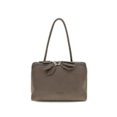 The Attico Gray Calf Leather Bos Taurus Shoulder Bag