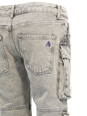 The Attico Gray Cotton Cargo Pants