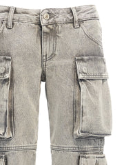 The Attico Gray Cotton Cargo Pants