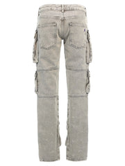 The Attico Gray Cotton Cargo Pants