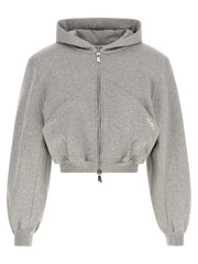 The Attico Gray Cotton Sweatshirt