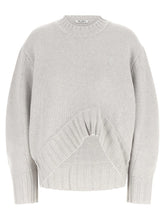The Attico Gray Virgin Wool Cardigan