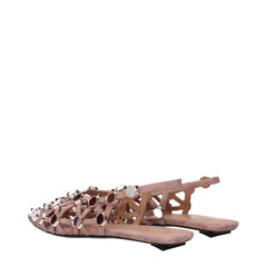 The Attico Pink Leather Ballet Flats