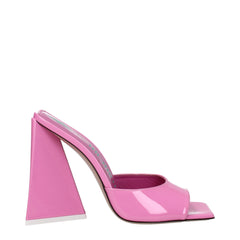 The Attico Pink Leather Platforms - Sandals