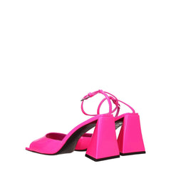 The Attico Pink Leather Stiletto Heels Sandals