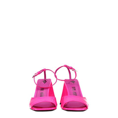 The Attico Pink Leather Stiletto Heels Sandals
