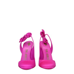 The Attico Pink Satin Stiletto Heels Sandals