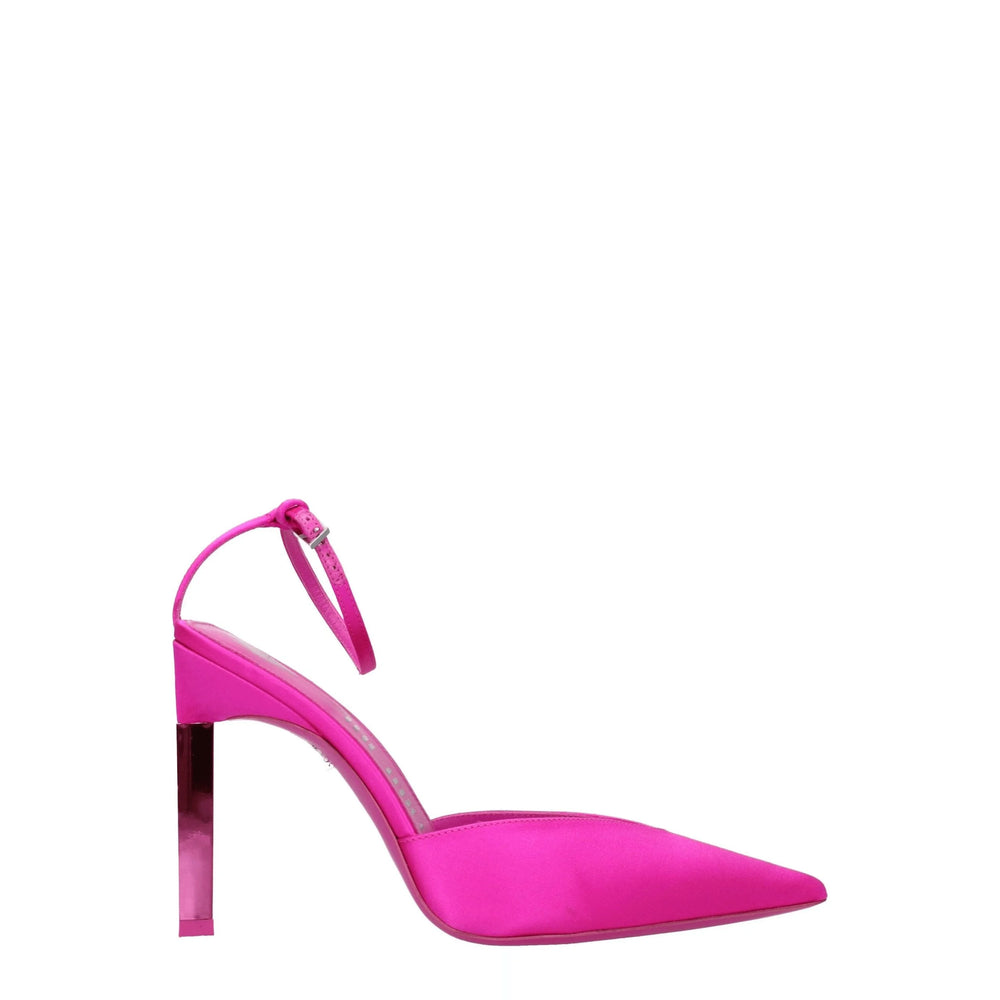 The Attico Pink Satin Stiletto Heels Sandals