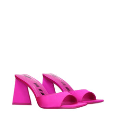 The Attico Pink Satin Stiletto Heels Sandals - EU36/US6 - Sandals
